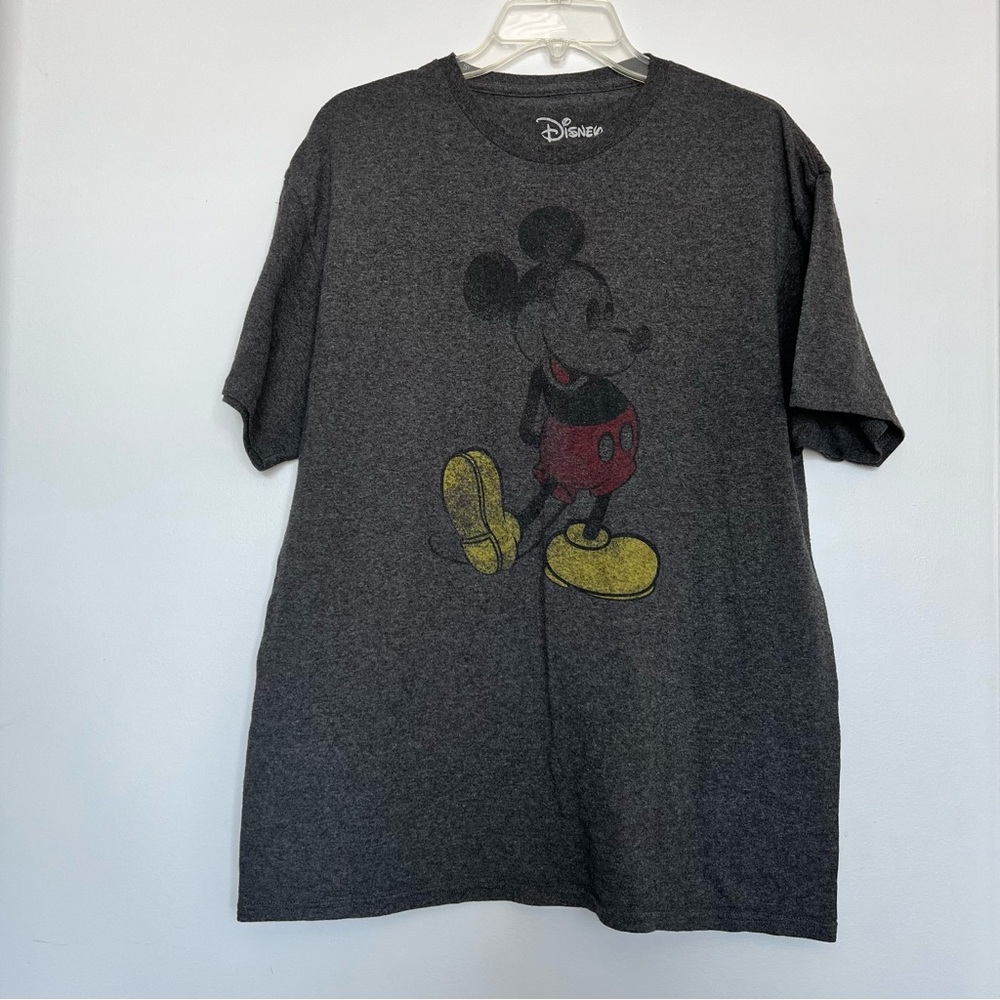 Walt Disney World Men's Shirt L Classic Mickey Short-sleeve Gray